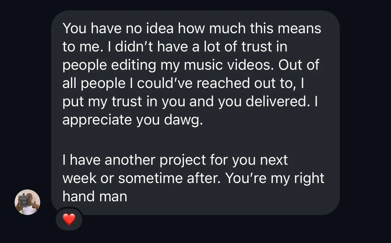 Client testimonial screenshot 4
